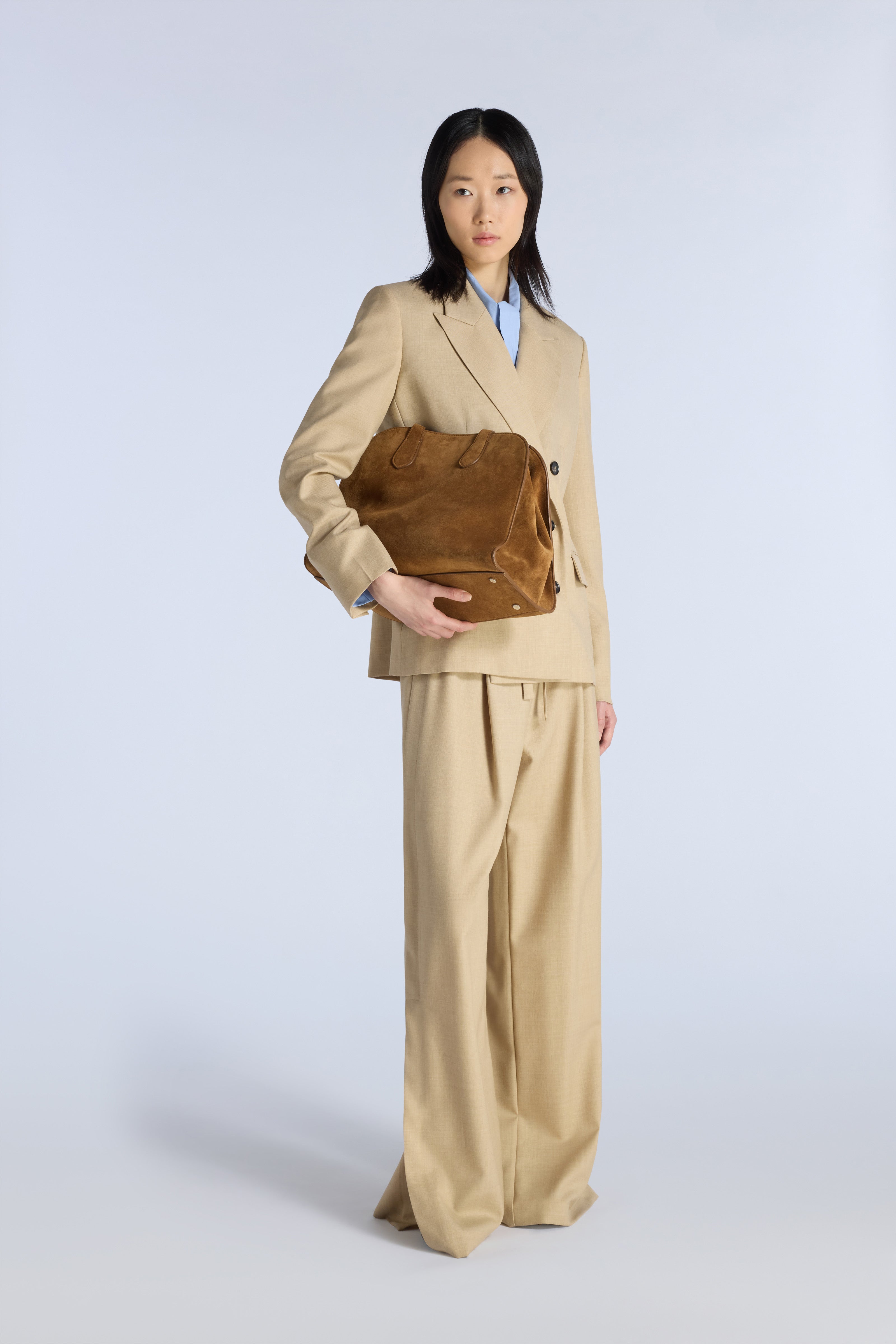 Liviana Conti Manolo pantalon palazzo laine cremino