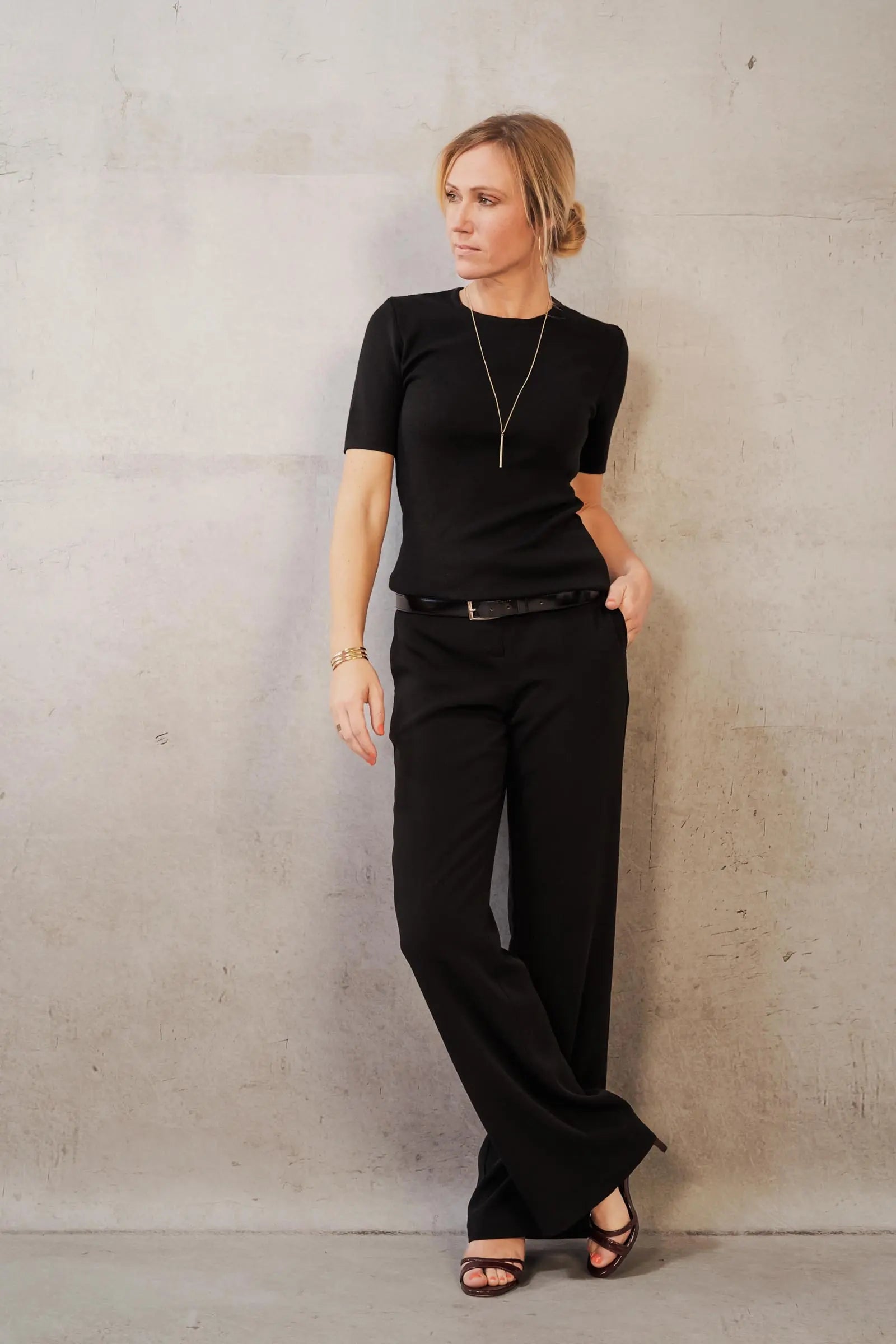 THELMA & ROSE Chloé pull mérinos noir 1
