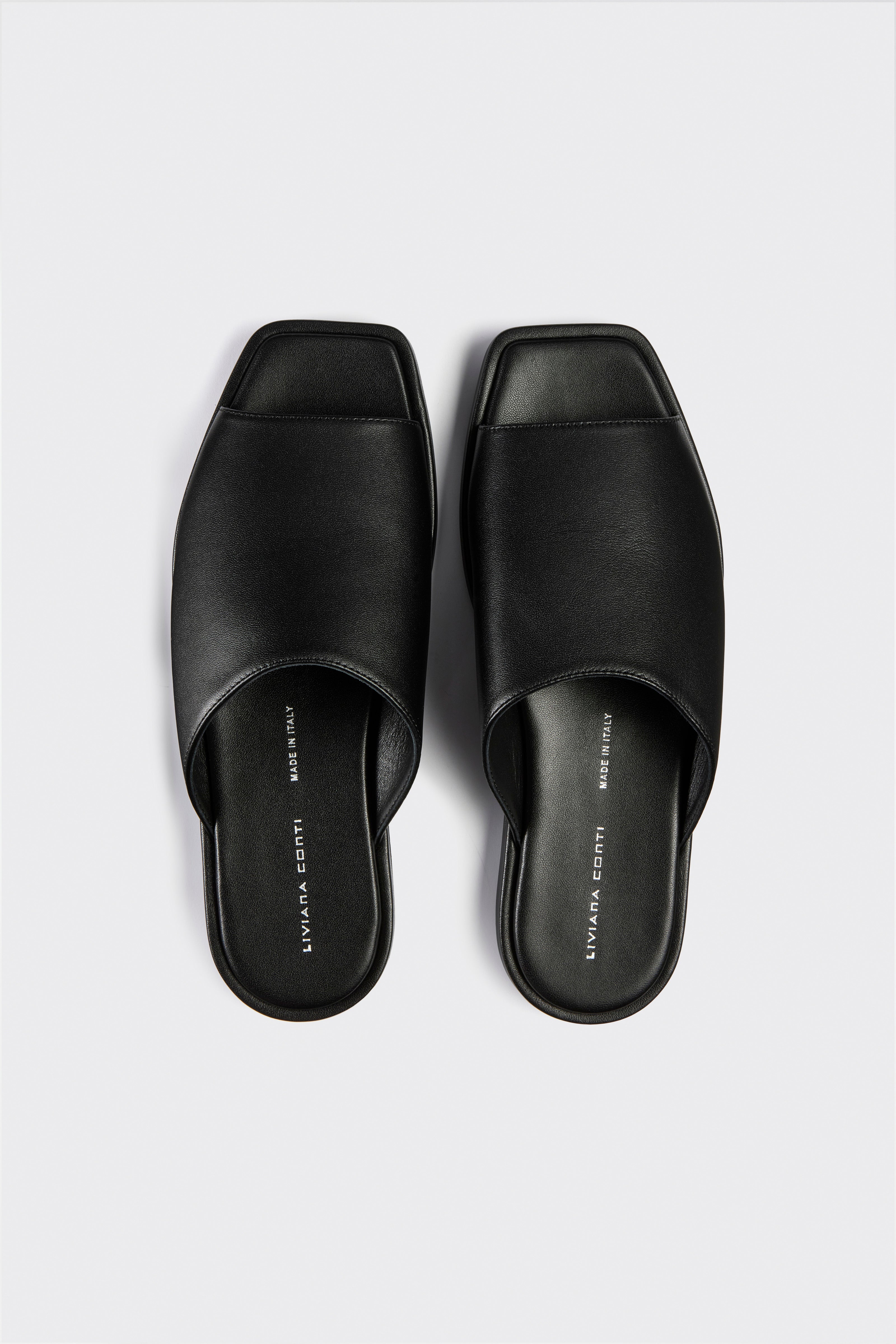 Liviana Conti Giselle mules femme noir nappa plates