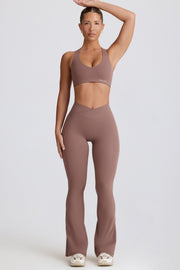 Oh Polly Bo+Tee Soft Active V-Waist Legging évasé mocha