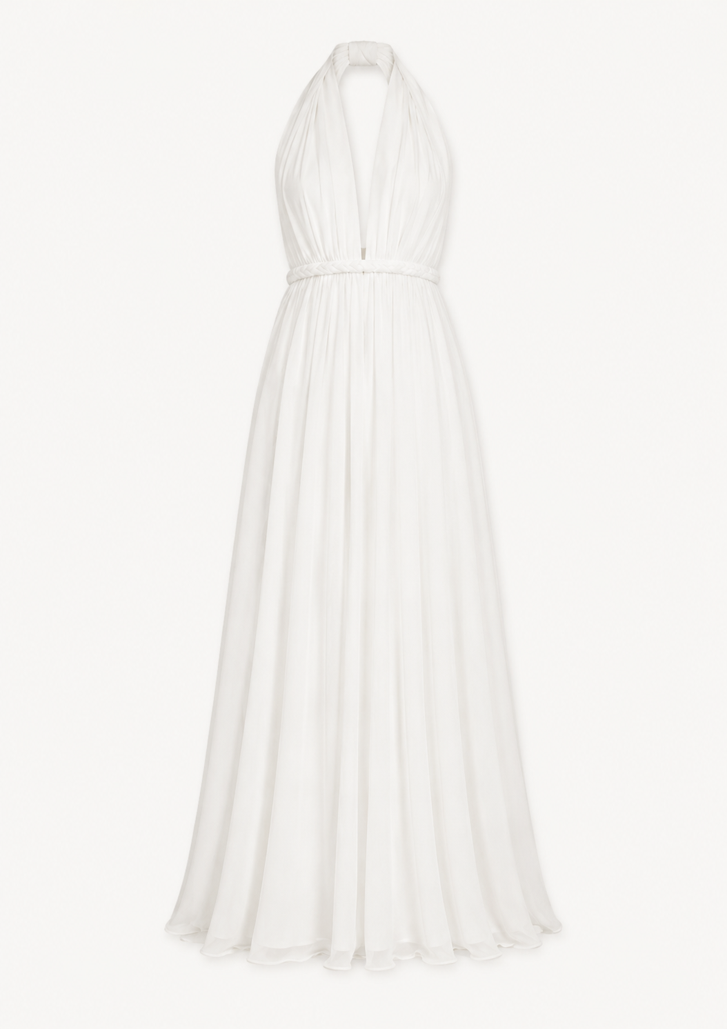The Ethiquette Calypso Dress in White robe blanche soie