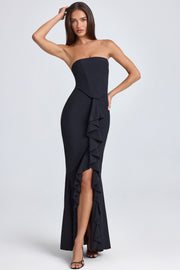 Oh Polly Tallulah robe bustier noire volants sirène