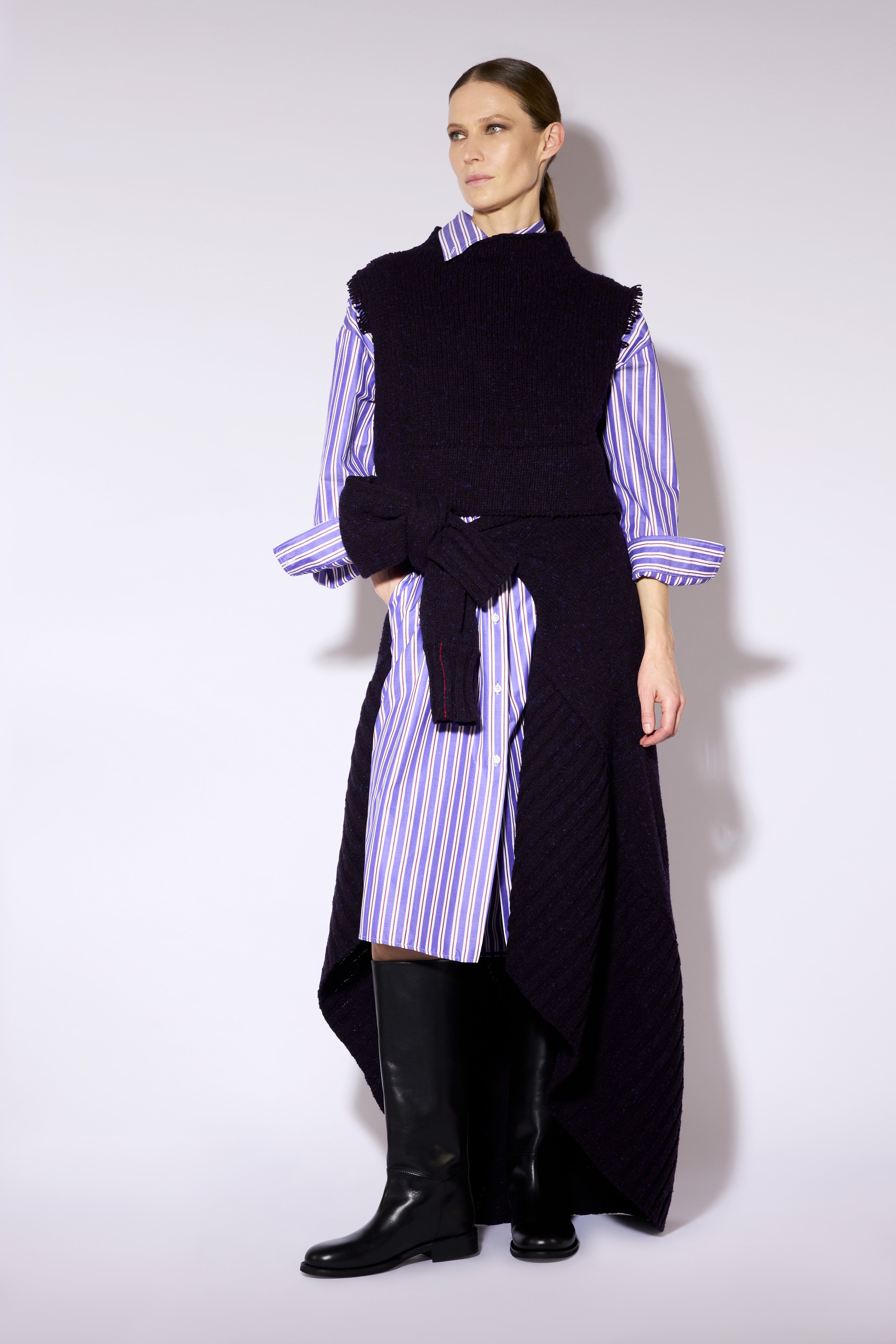 Liviana Conti Raisa gilet maille violet bleu XS-XL