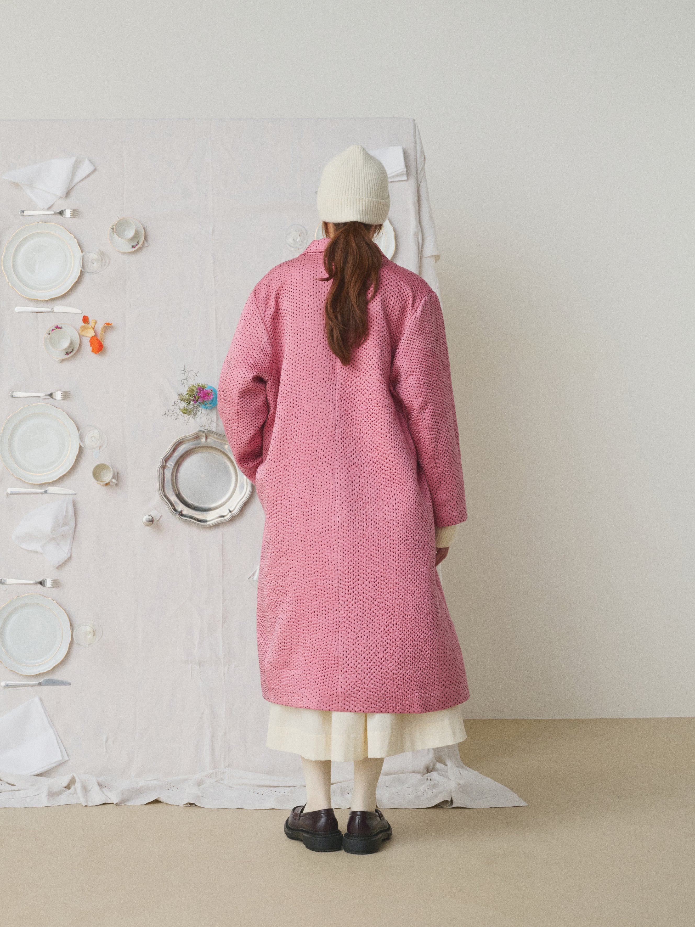 Mii à table Manteau Doniv Les Unis manteau soie matelassé