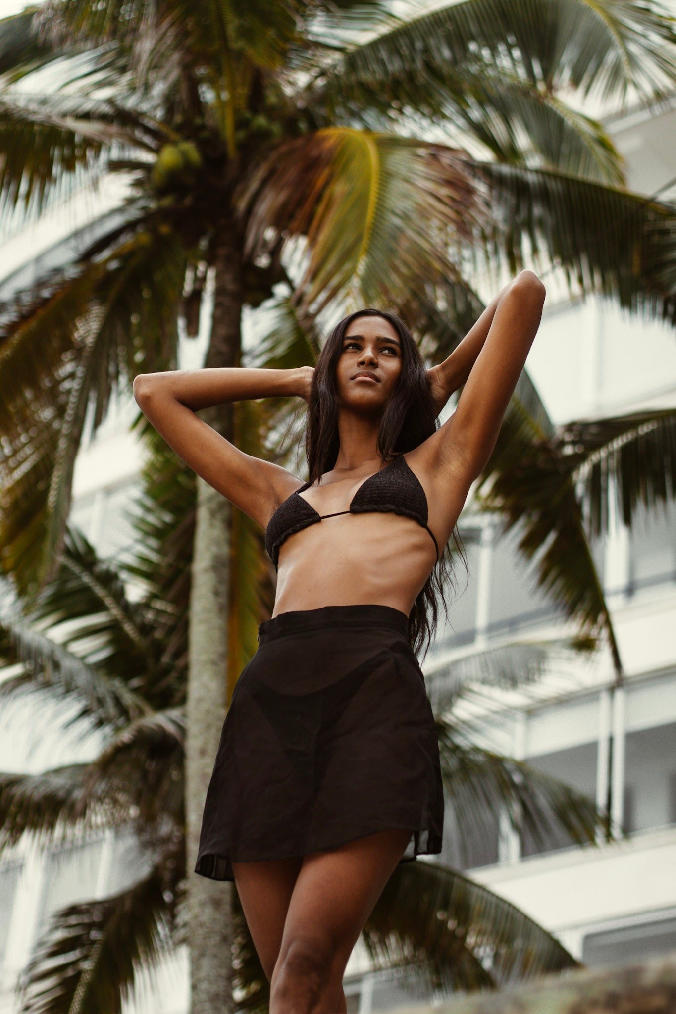 The Ethiquette Maillots de Bain haut bikini noir pailleté XS