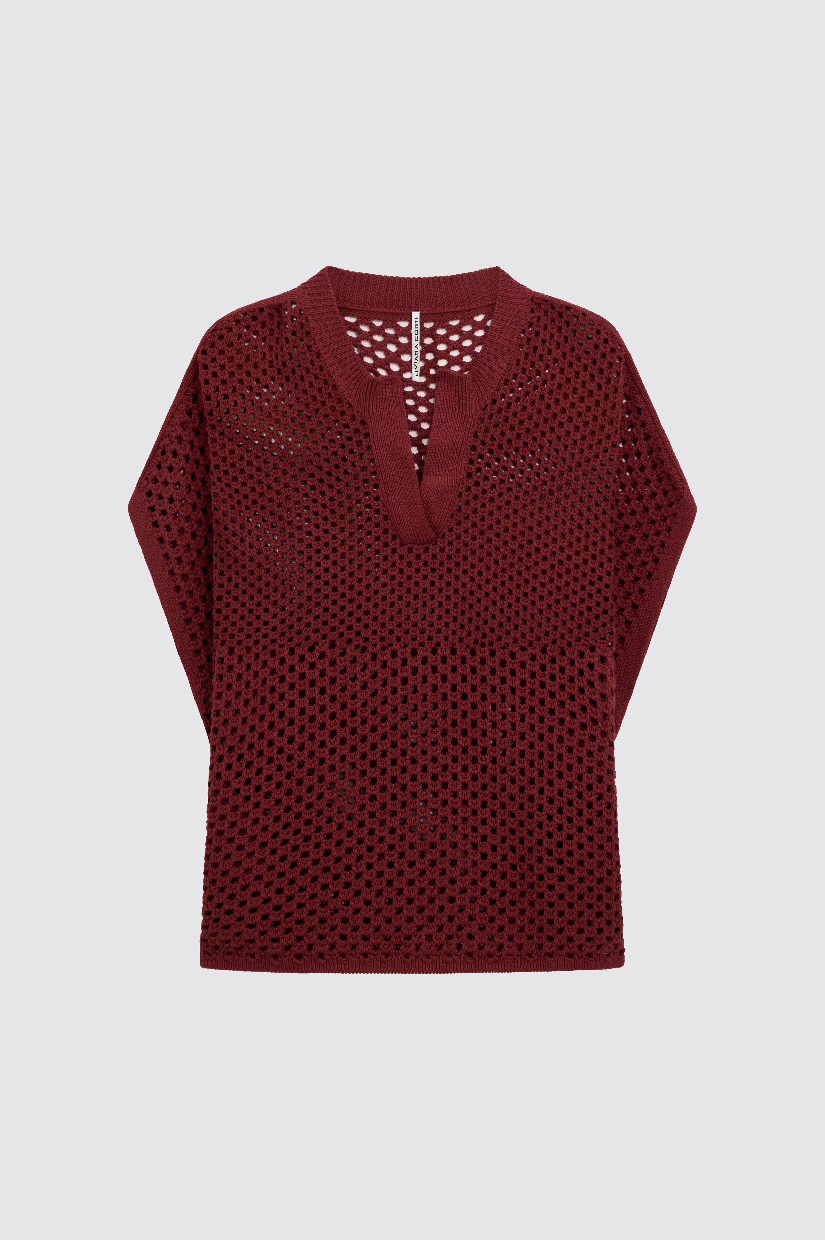 Liviana Conti Lenora maille coton terracotta kimono