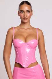 Oh Polly Tops Cassandra crop top rose vinyle armature