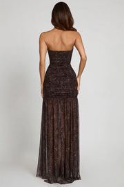 Oh Polly Ersilia 14504B robe maxi snake strass bandeau