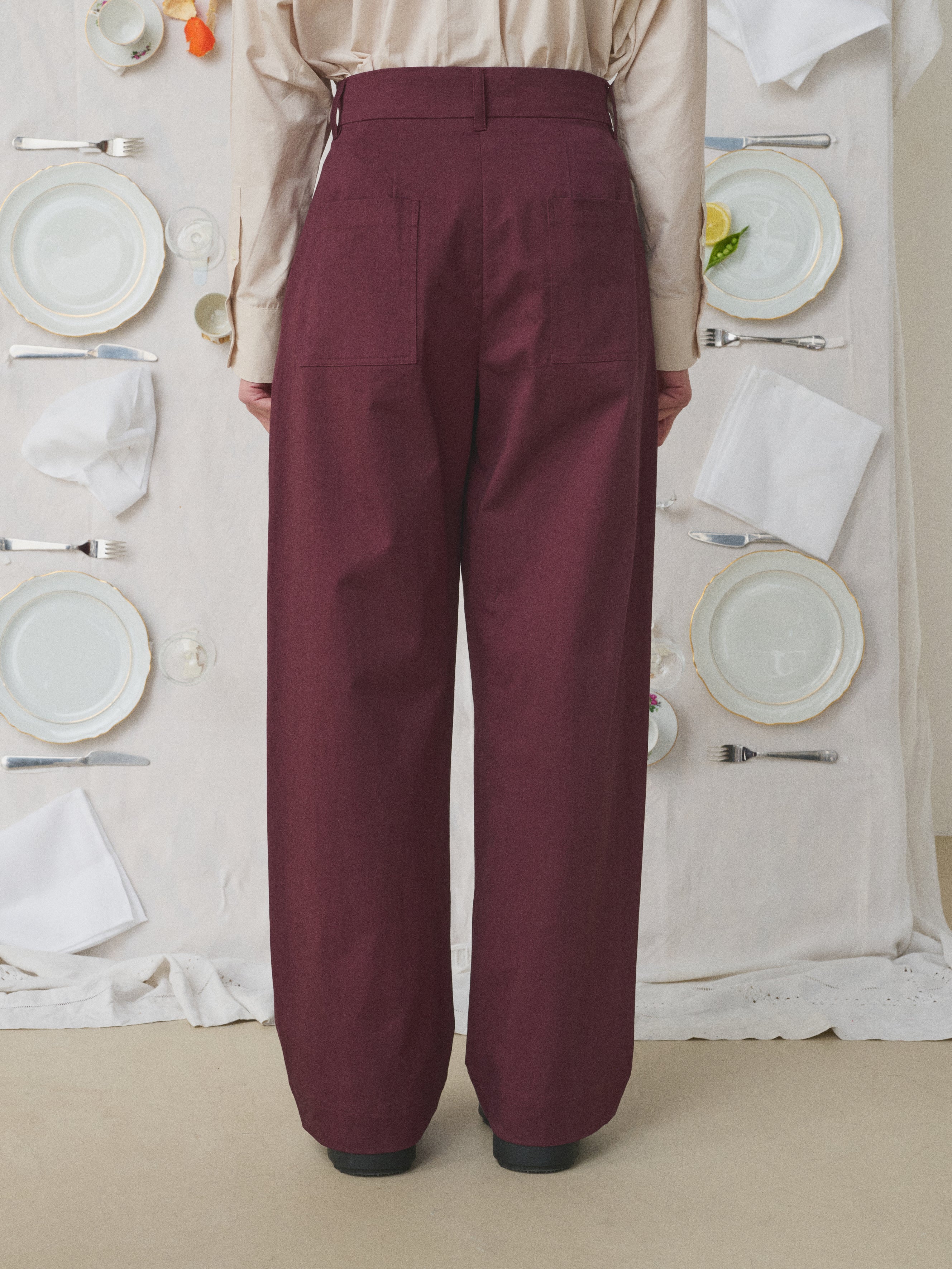 Mii a table Miti pantalon velours Taille M bordeaux