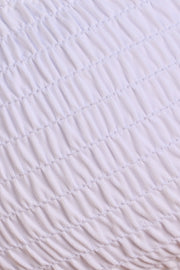 Oh Polly Swim haut bikini bandeau blanc smocké