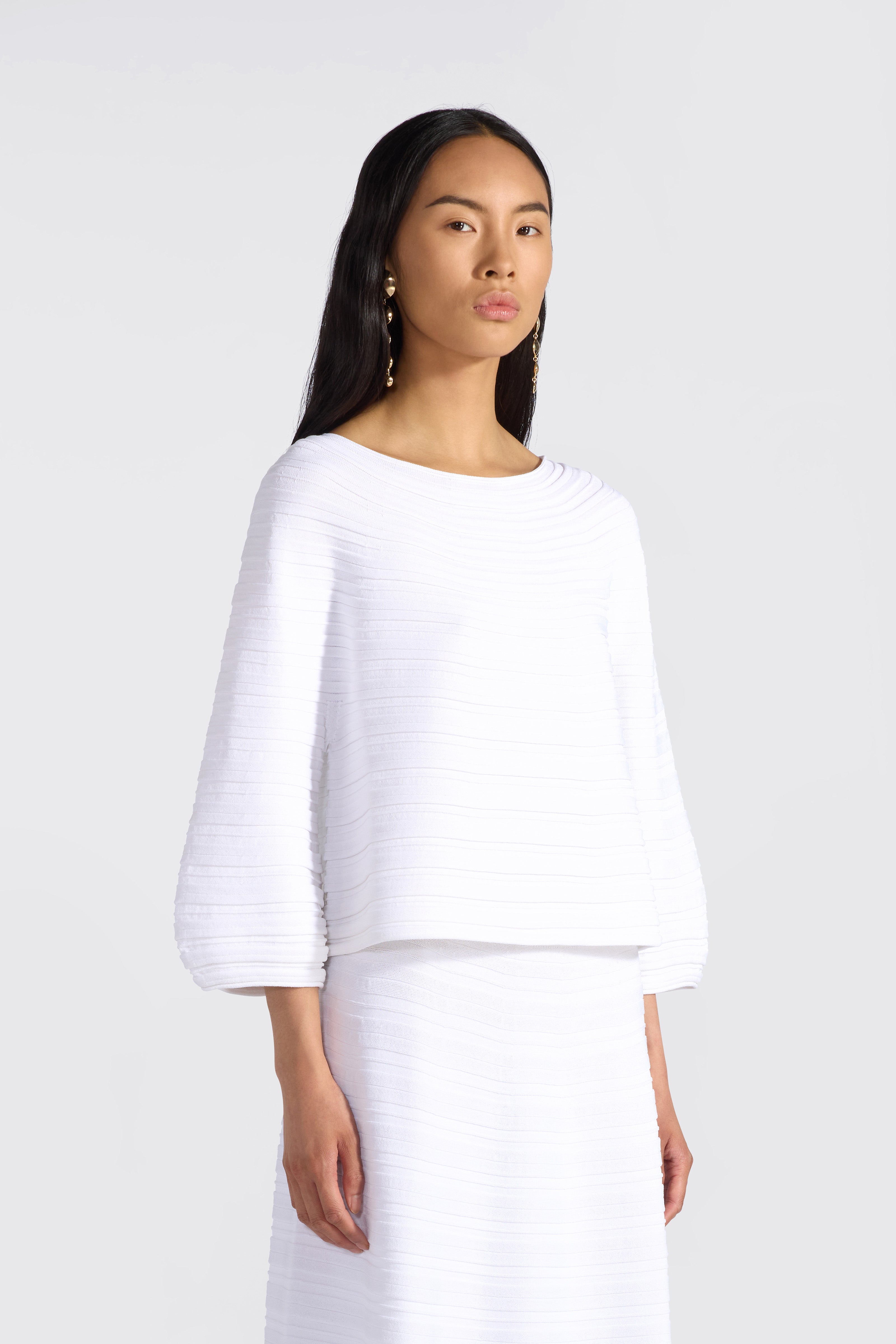 Liviana Conti Maglieria Amalia pull blanc viscose stretch