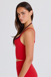 Bo+Tee BT1658 Débardeur Sport Crop Fraise Stretch