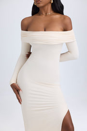 Oh Polly Dresses Honora 12458 robe longue ivoire dos ouvert
