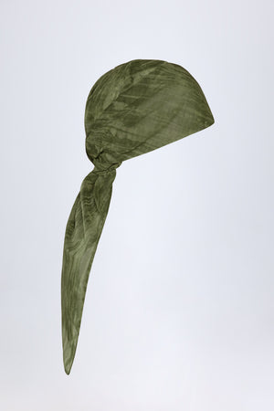 Oh Polly Ventura Foulard Carré Vert Imprimé Mesh 85 cm