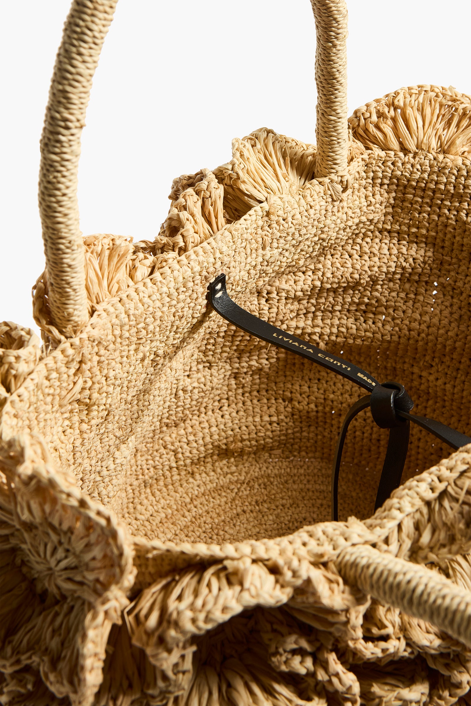 Liviana Conti Edith sac raphia naturel crochet