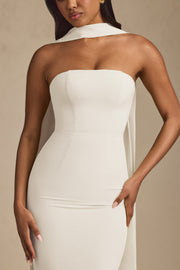 Oh Polly Imogene Robe bustier ivoire avec foulard
