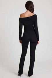 Oh Polly Jumpsuits combinaison noire modal épaules dénudées