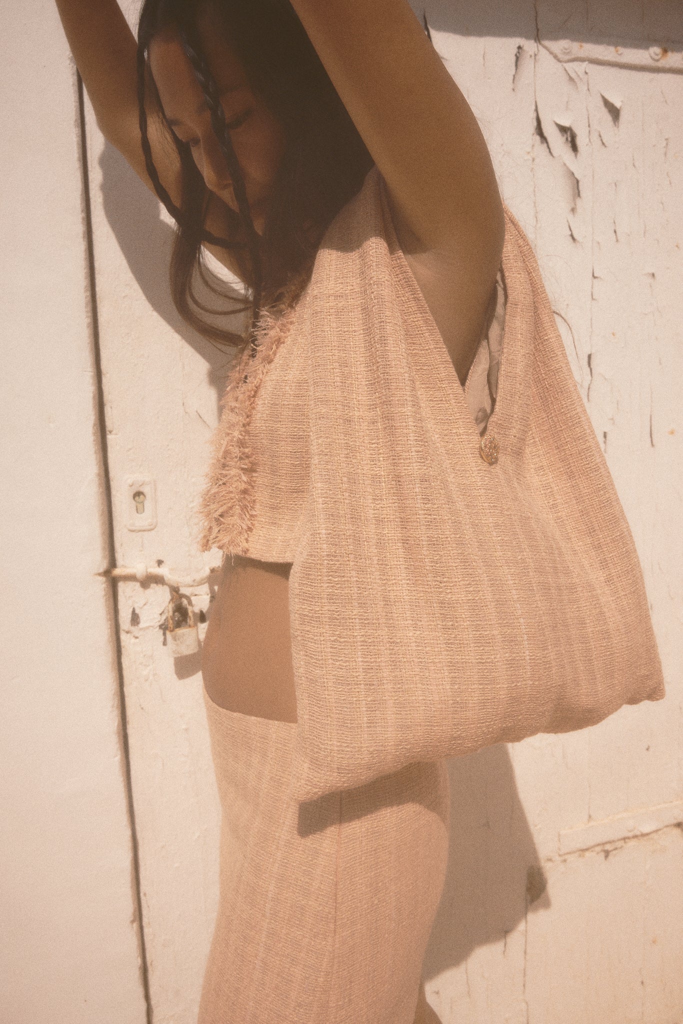 The Ethiquette Accessoires Pablo sac cabas tweed Rosima M