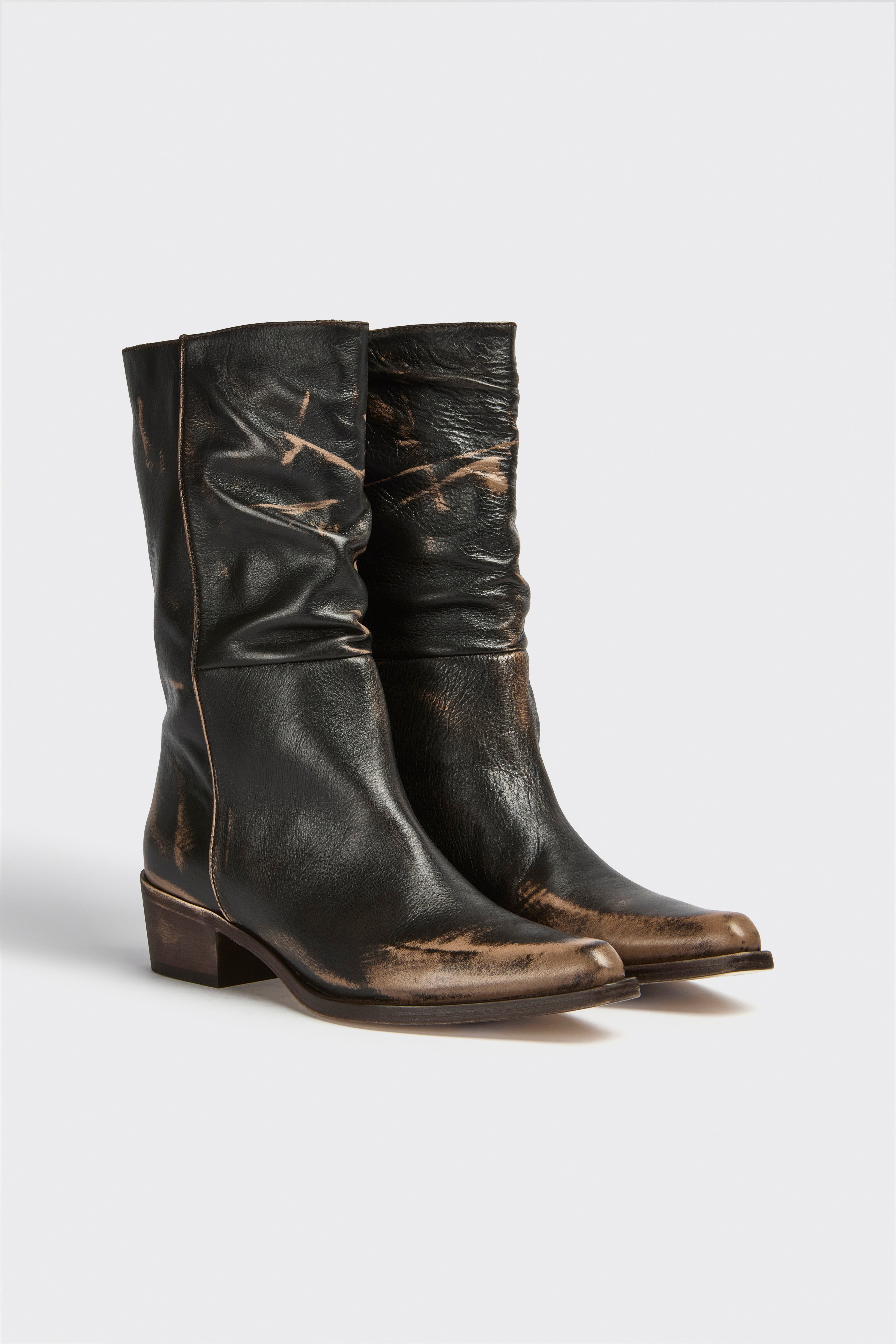 Liviana Conti Michelle bottines cuir noires 38