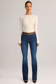 Oh Polly Lone jean flare indigo taille mi-haute