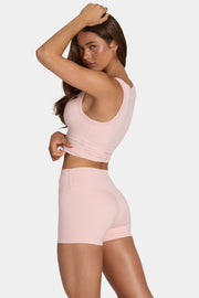 Oh Polly Bo+Tee Soft Active Mini Short Beige Blush Marl