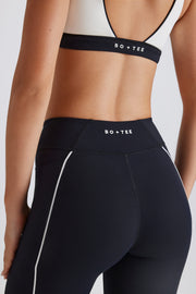 Bo+Tee BT1661 Legging Soft Active Noir Poches Contrasté