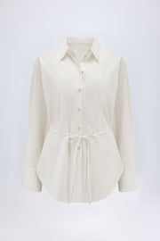 Oh Polly Lerici chemise oversize blanche coton 76 cm