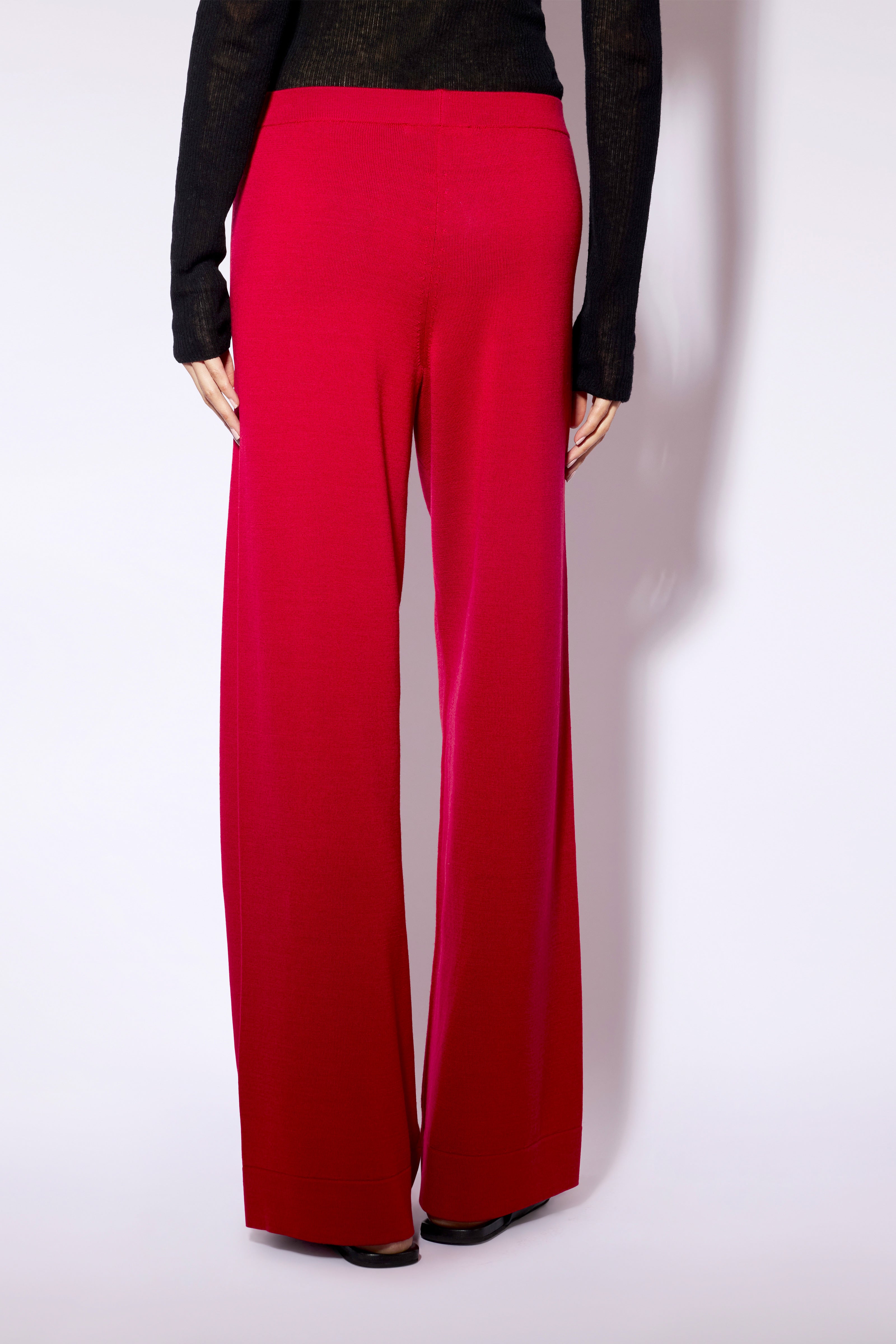 Liviana Conti Alan pantalon palazzo noir laine mérinos