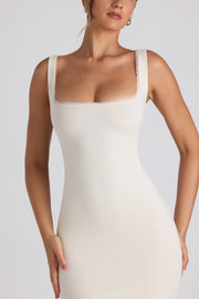 Oh Polly Navi robe midaxi ivoire dentelle modal