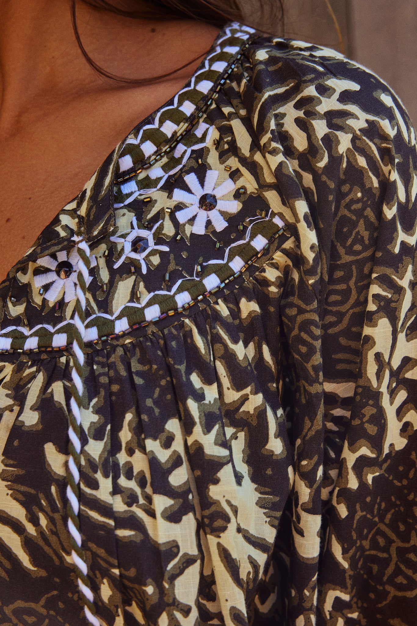 Chicosoleil Asha top court coco jungle XS-XL coton