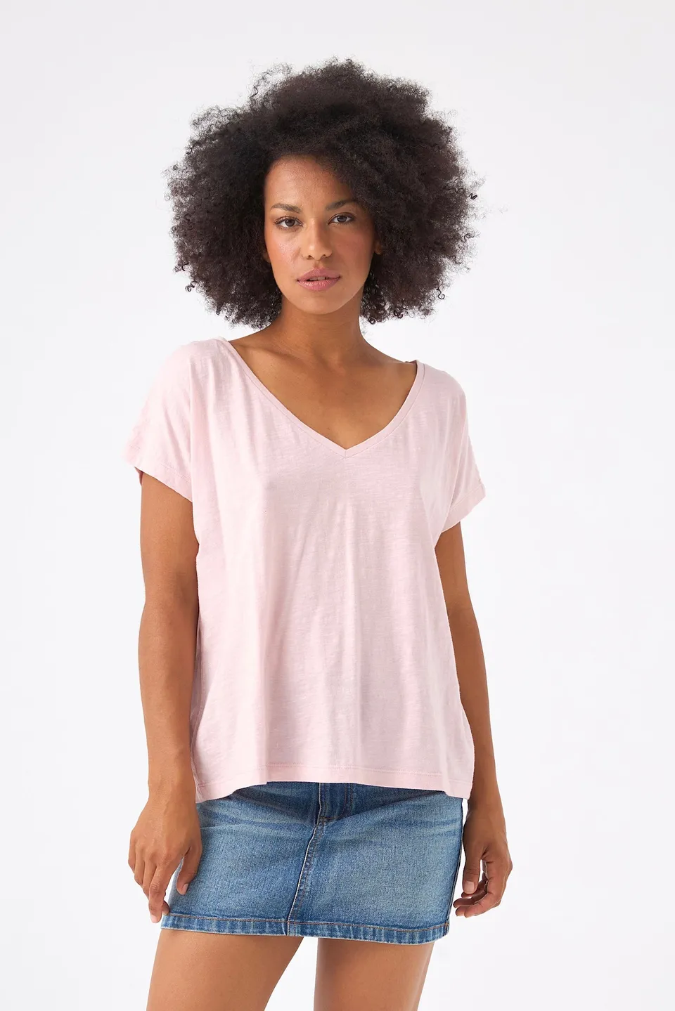 CHICOSOLEIL Roxy tee-shirt rose romance XS-XL col V