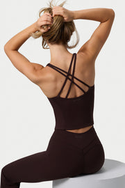 Oh Polly Bo+Tee BT11213 Débardeur Espresso col sweetheart