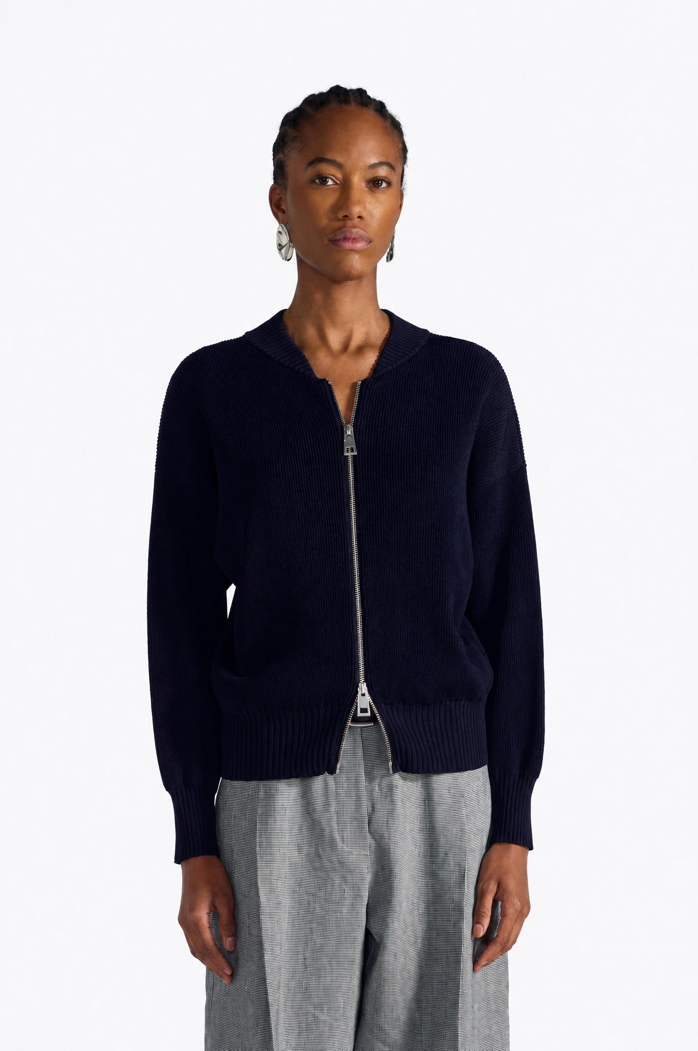 Liviana Conti Marcel cardigan bomber viscose noir