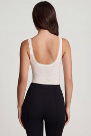 Oh Polly Zayla Body Dentelle Blanc Col Plongeant