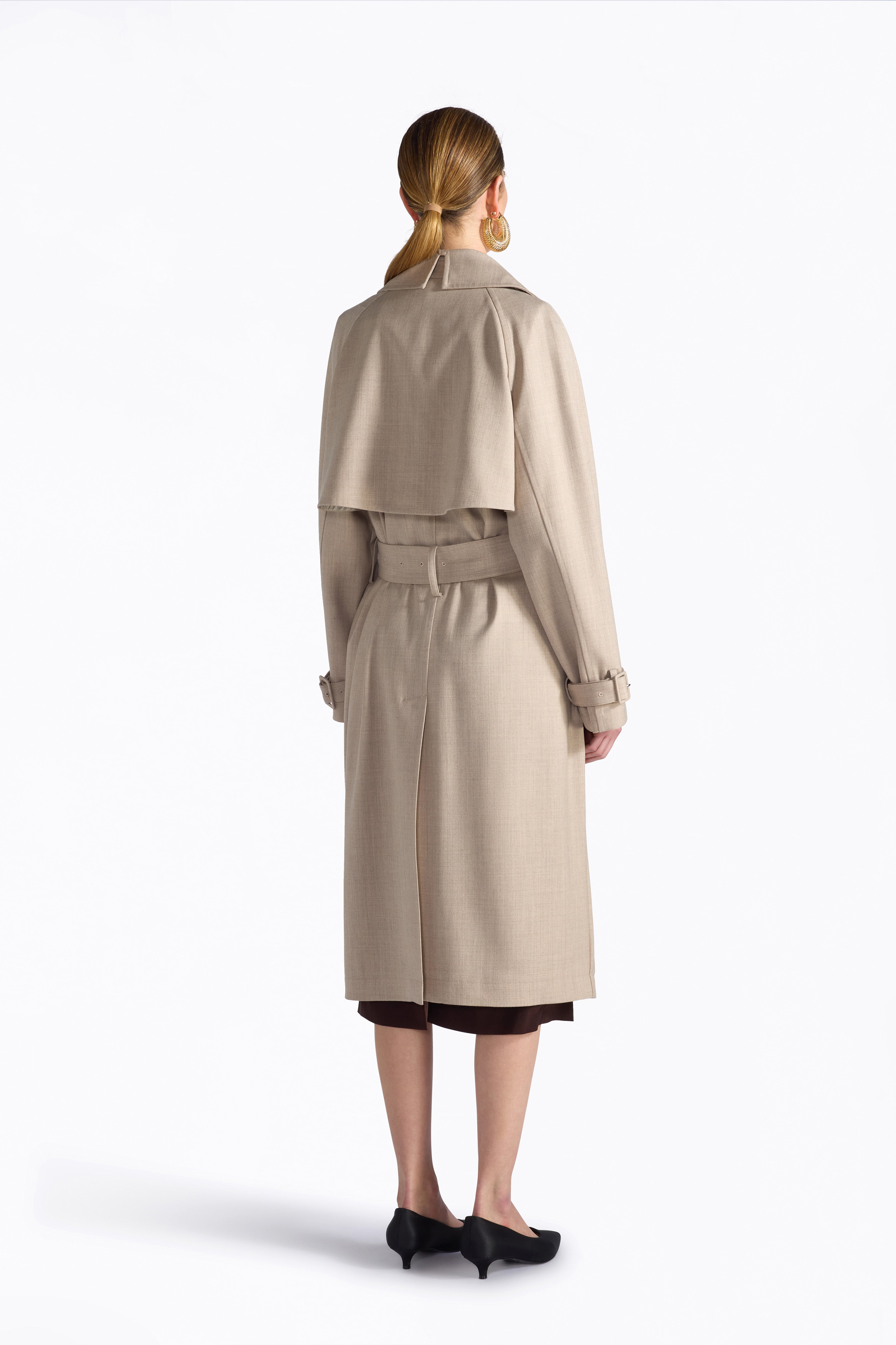 Liviana Conti Manon trench laine taupe taille 40 genou