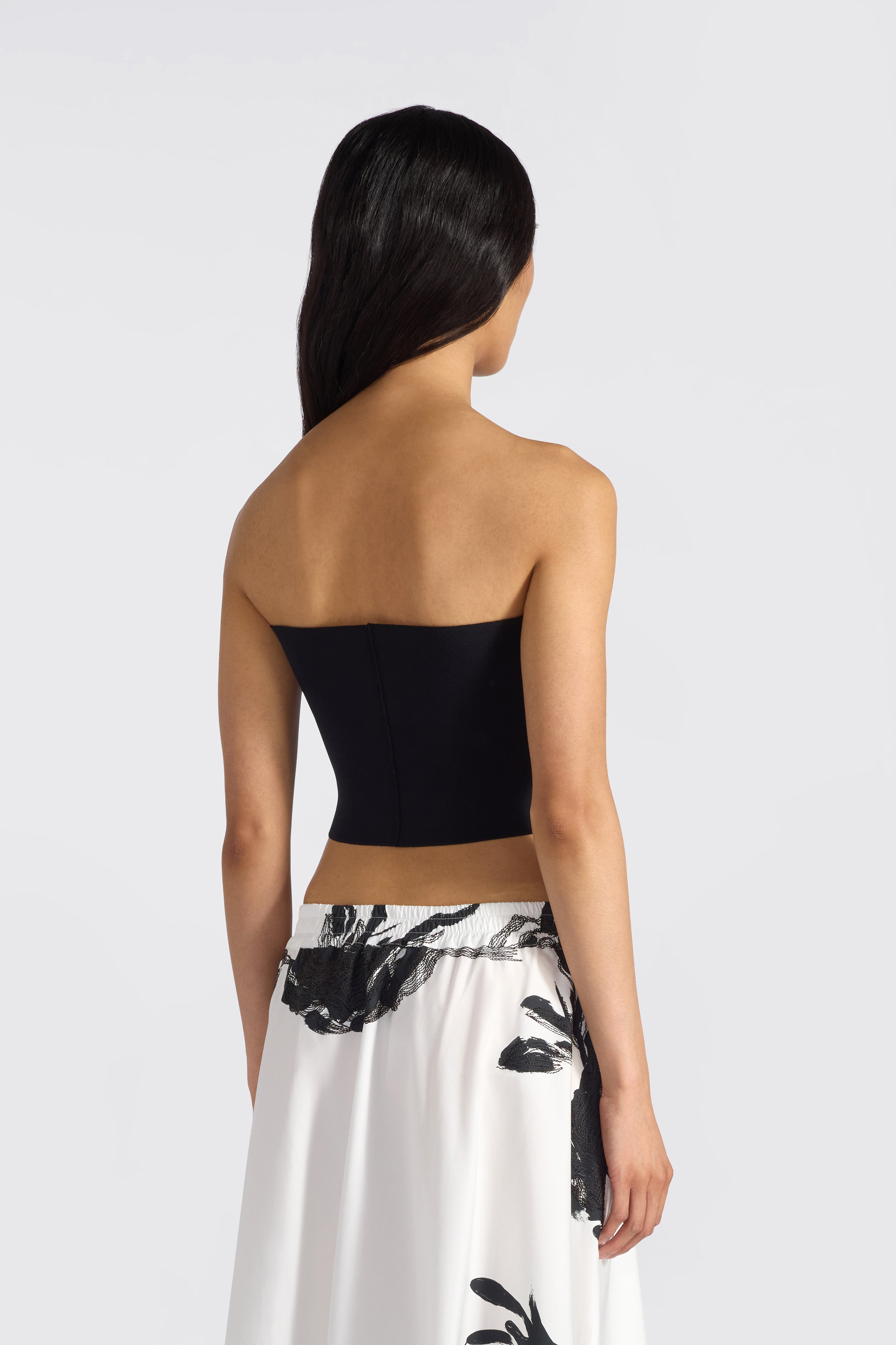 Liviana Conti Milo top bandeau noir viscose