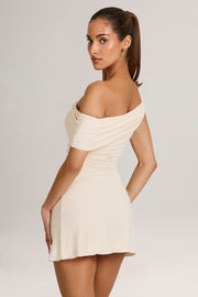 Oh Polly Suhana robe mini asymétrique ivoire modal