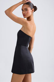 Oh Polly Haisley Robe Bustier Noire Satin Corset