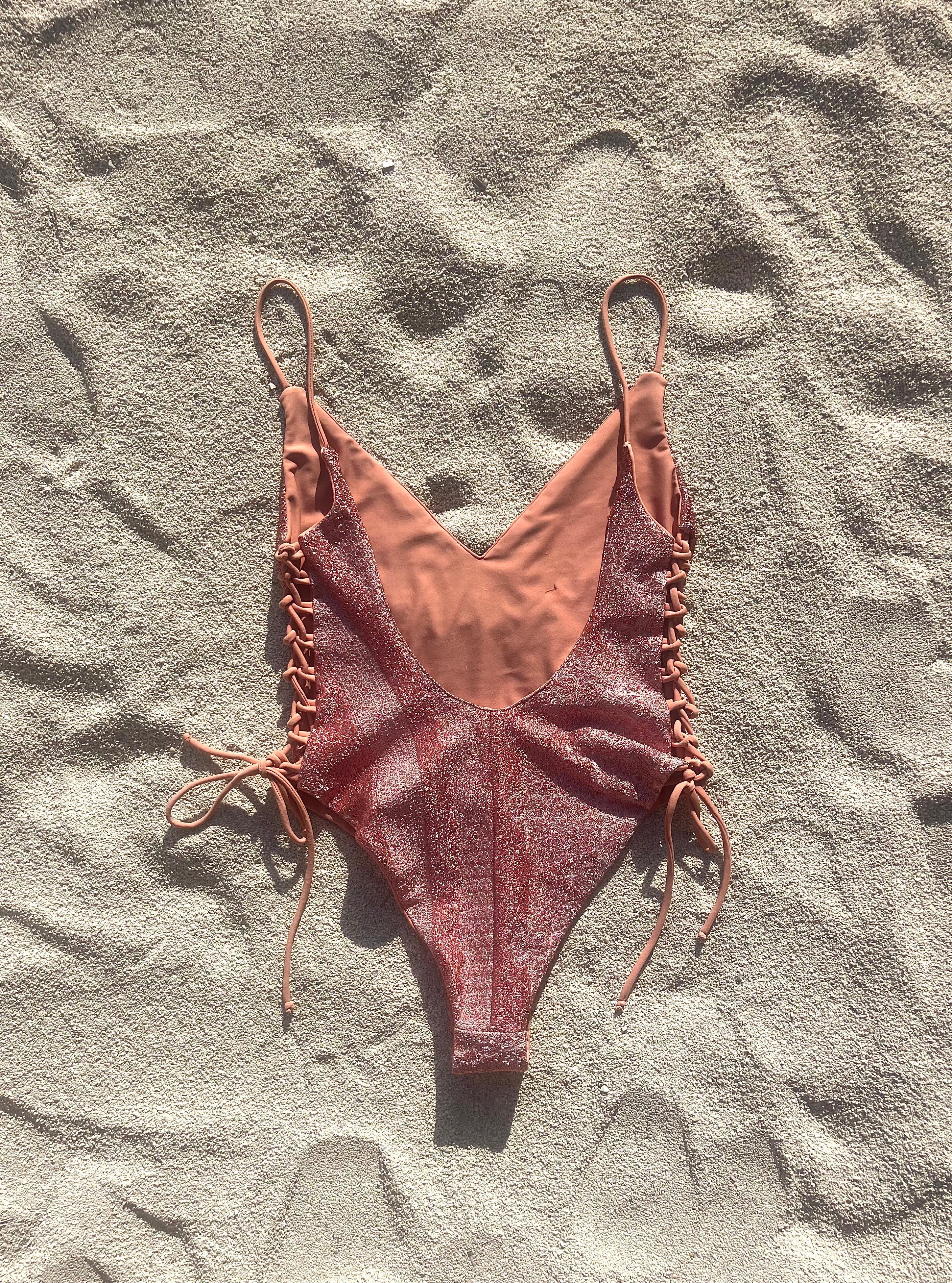 The Ethiquette Pink Gold maillot 1 pièce lycra taille S
