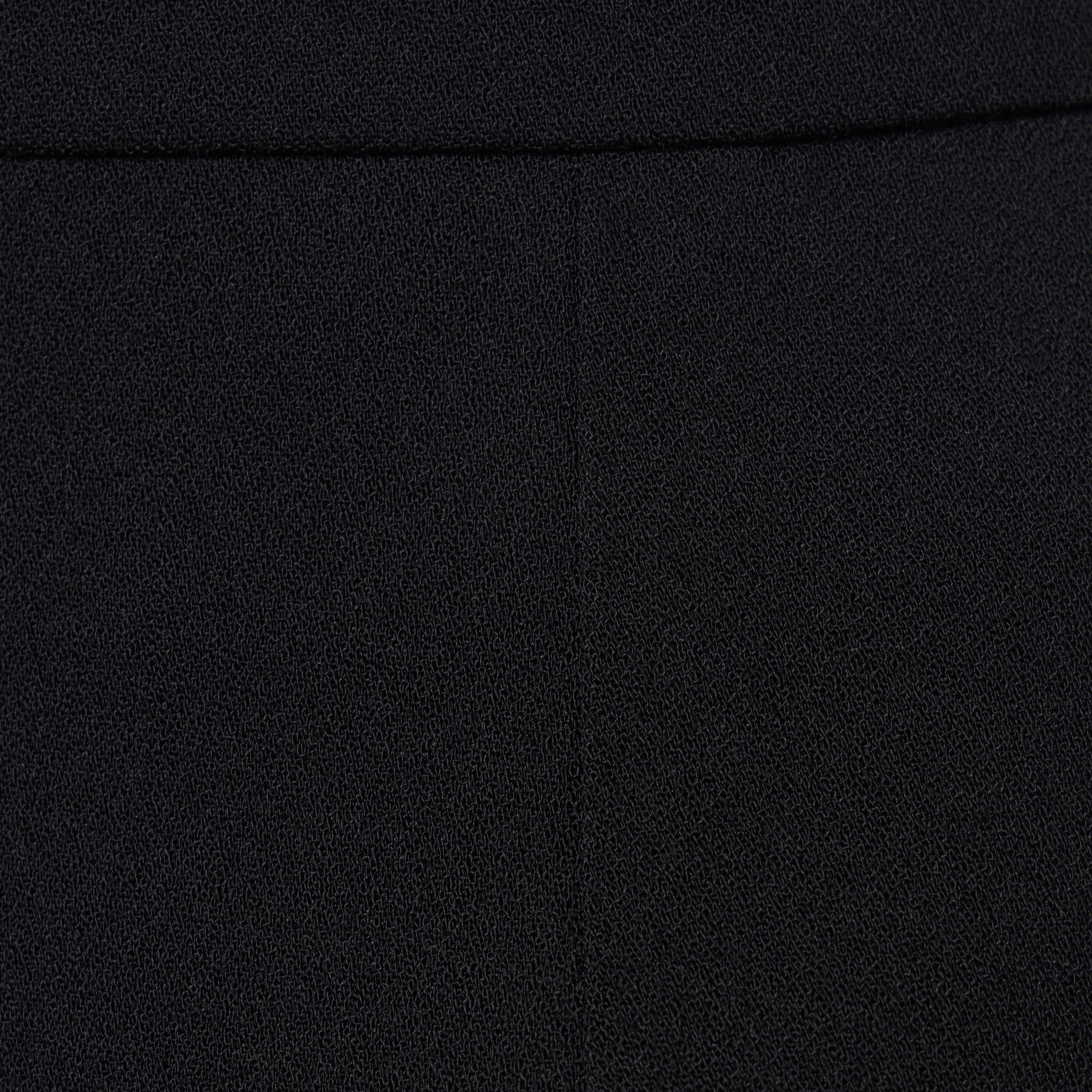 Alessandra Rich jupe mini noire laine crêpe taille haute