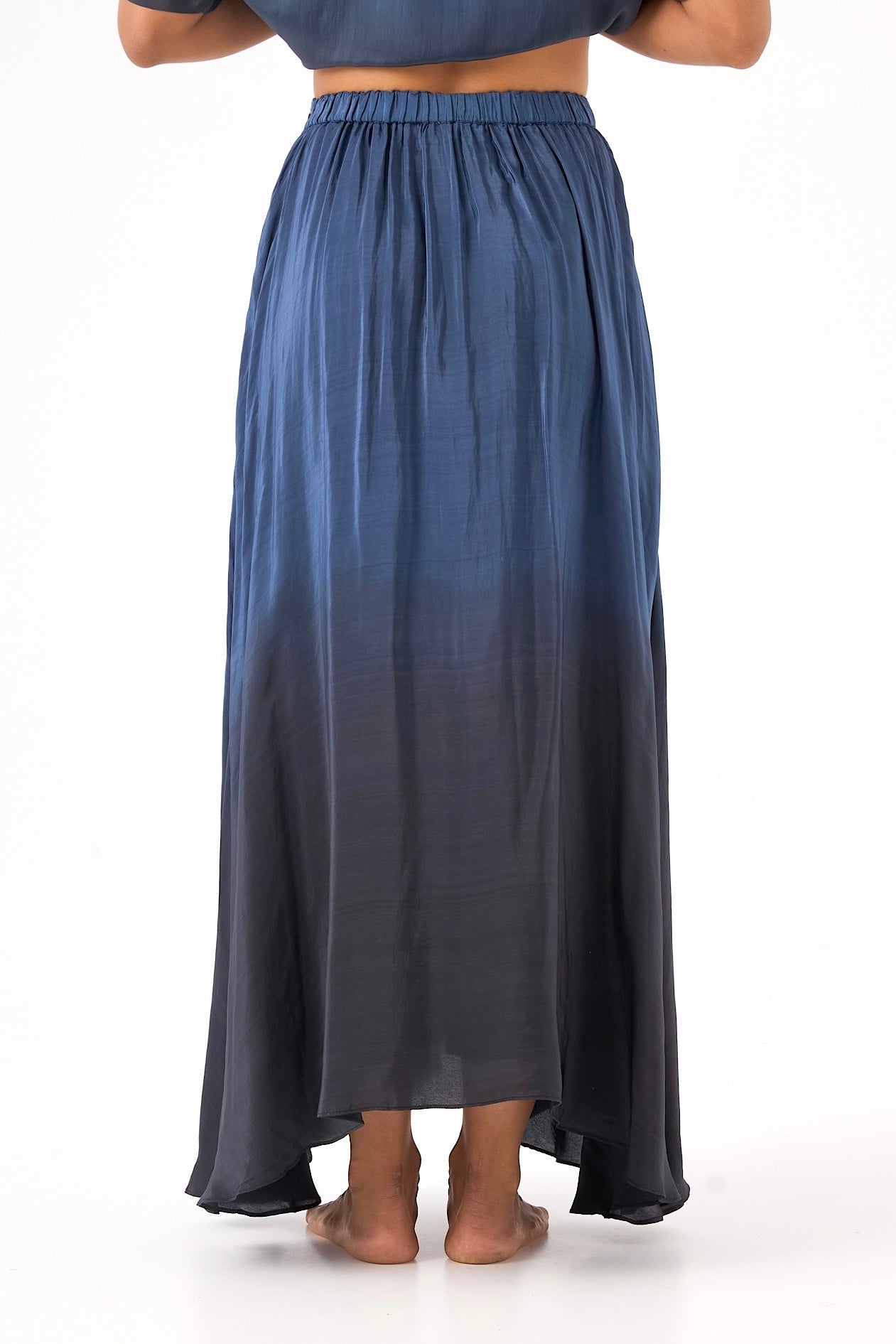 Chicosoleil Pixie jupe longue tie dye bleu viscose
