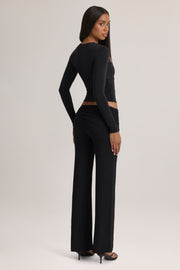 Oh Polly Hollis 6205 pantalon noir modal mi-haute