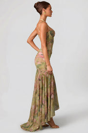 Oh Polly Dresses Haruna 13250 robe corset floral multi maxi