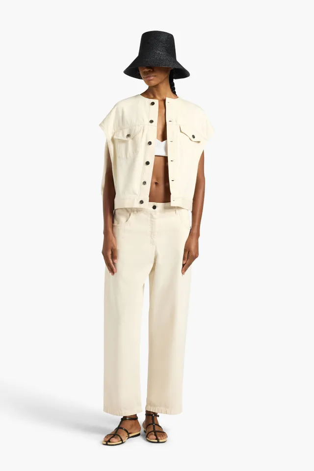 Liviana Conti Idris gilet coton raw denim M