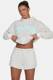 Oh Polly Short sweat coconut pois taille cordon