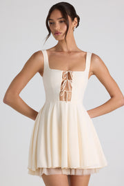 Oh Polly Nanisca 8285 mini robe ivoire georgette ajourée