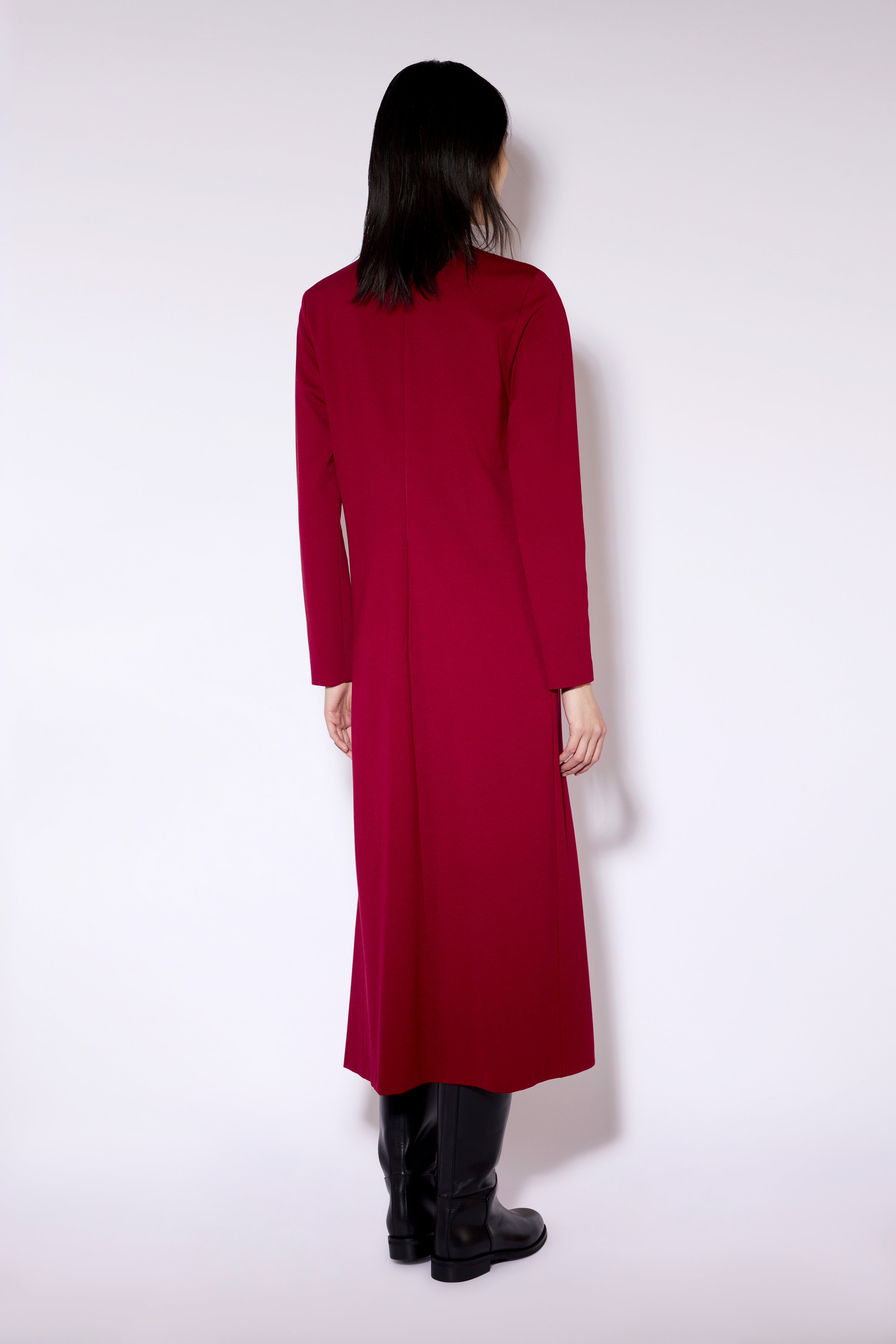 Liviana Conti Kaia robe paprika drapée manches longues