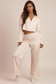 Oh Polly Trousers pantalon pyjama ivoire Priti satin