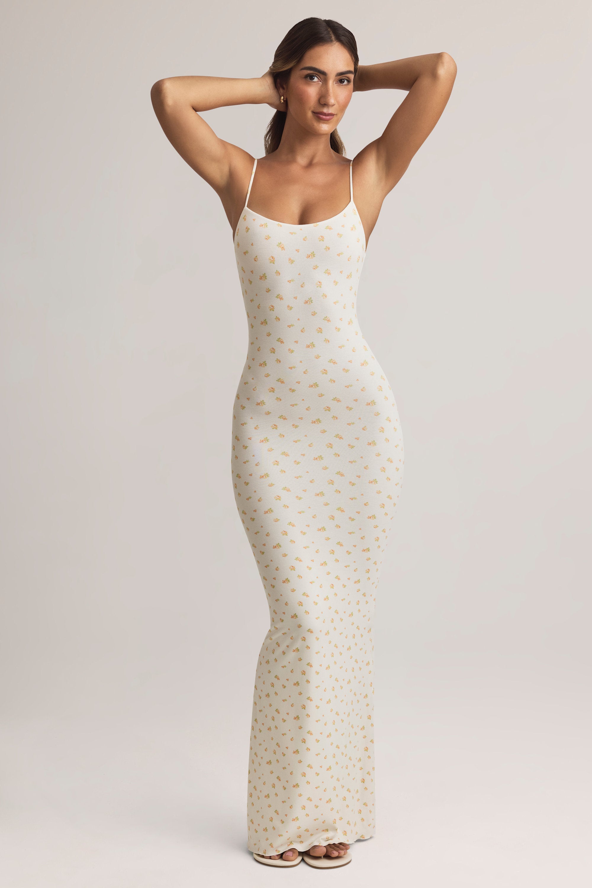 Oh Polly Dresses Salma robe longue fleurie modal