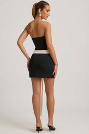 Oh Polly Neva mini robe bustier noire nœud corset